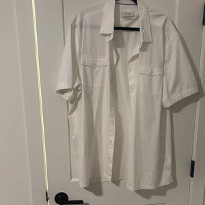 H&M White Casual Button Down Shirt